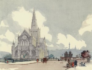 Glasgow: Katedralen (farvelitografi)