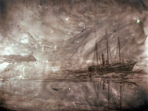 SS Roosevelt, amerikansk dampskib søsat 1905 bygget til Robert Pearys polarudforskning... af Robert Edwin Peary