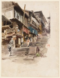 En gade i Ikao, Japan, II af Robert Frederick Blum