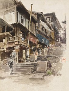 A Street in Ikao, Japan II, 1890dani af Robert Frederick Blum