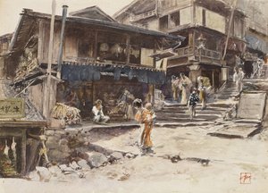 En gade i Ikao, Japan I, 1890 af Robert Frederick Blum