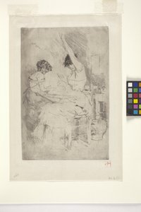 Bead Stringers, Venedig (ætsning) af Robert Frederick Blum