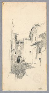 Tegning, gadescene, 1882 af Robert Frederick Blum