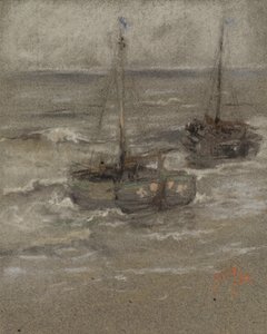 Fiskerbåde for anker af Robert Frederick Blum
