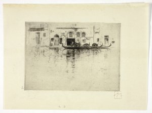 Gondoler og venetiansk palads af Robert Frederick Blum