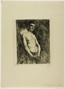 Halvnøgen figur af en mand af Robert Frederick Blum