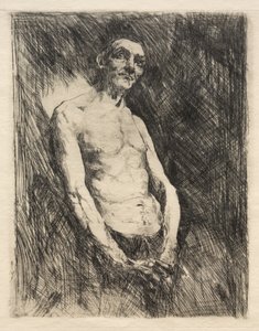 Halvnøgen mandsfigur, 1800-tallet.