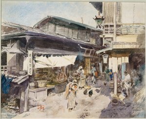 Gadescene i Ikaho, Japan af Robert Frederick Blum