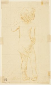 Studie for et stående barn, "Vintage Festival," Mendelssohn Glee Club, New York, NY af Robert Frederick Blum