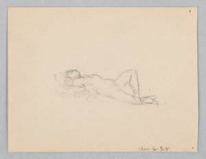 Studie for en kvinde, "Moods to Music," Mendelssohn Glee Club, New York, NY af Robert Frederick Blum