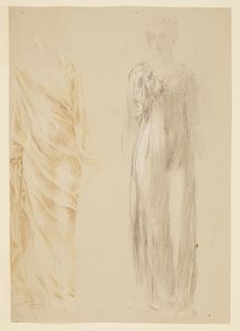 Studie for stående kvinde, "Vintage Festival," Mendelssohn Glee Club, New York, NY af Robert Frederick Blum