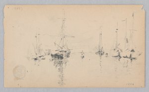 Udsigt over en havn af Robert Frederick Blum