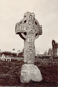 Det nordlige højkors i Castledermot, Co. Kildare, Irland (sepia-foto) af Robert French