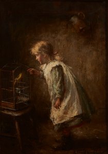 The Pet Canary (olie på lærred) af Robert Gemmell Hutchison