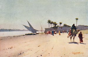 A Nile Village, c1880, 1904 af Robert George Talbot Kelly