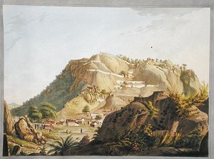 Sydvestlig udsigt over Ootra-Durgum, illustration fra 