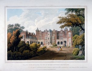 Holland House, Kensington, London, 1817. af Robert Havell