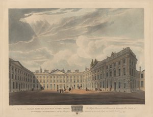 Peckwater Quadrangle, Christ Church, Oxford af Robert Havell