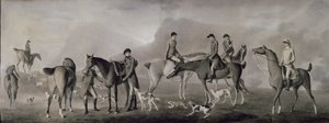 Tom Conolly fra Castletown Hunting with his Friends, 1769 (pastel, kridt og gouache på papir) af Robert Healy