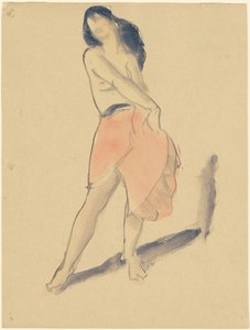 Danser i rød nederdel, nr. 2 af Robert Henri