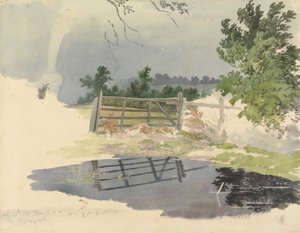 En port reflekteret i en pool af Robert Hills