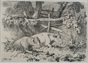 Kvæghvile, 1807 af Robert Hills