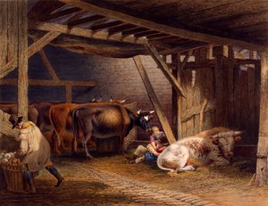 Kostald (håndfarvet akvatint)