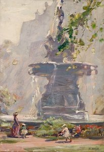 The Fountain, Princes Street Gardens, Edinburgh (olie om bord)