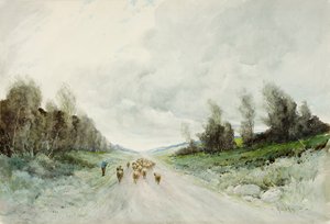A Northumberland Road (wc på papir) af Robert J. Hewitt
