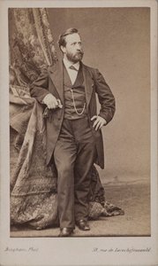 Portræt af maleren Ludwig Knaus 1829-1910. af Robert Jefferson Bingham