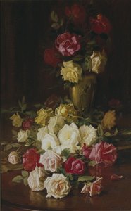 Uden titel (roser), ca. 1905-1915 (olie på lærred) af Robert Jenkins Onderdonk