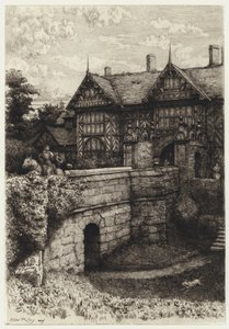 Speke Hall (ætsning) af Robert Kent (after) Thomas