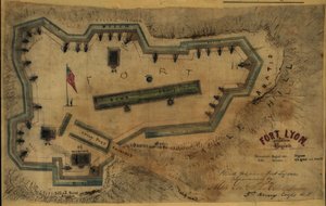 Fort Lyon, nær Alexandria, Virginia LOC gvhs01.vhs00285 af Robert Knox Sneden