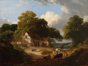 Barnyard Scene, slutningen af det 18.-begyndelsen af det 19. århundrede.