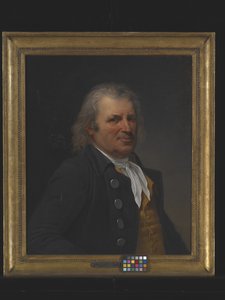Portræt af en ældre mand (olie på lærred) af Robert Lefevre
