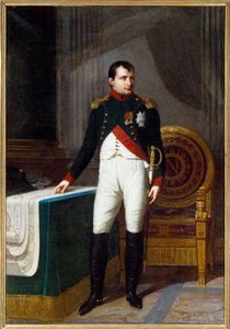Portræt i fuld længde af Napoleon I (1769-1821) i uniformen af ​​oberst for chasseurs de la garde Maleri af Robert Lefebvre (1755-1830) 1800-tallet søn. 2,26x1,57 m Paris, Carnavalet Museum