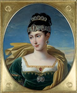 Portræt af Pauline Bonaparte, prinsesse Borghese (1780 - 1825) søster til Napoleon I. Maleri af Robert Lefevre (1755-1830)