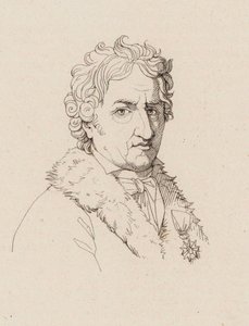 Portræt af komponisten Pierre-Alexandre Monsigny 1729-1817, ca. 1810. af Robert Lefevre