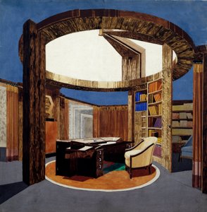 Hall-projekt for en ambassade udført af Robert Mallet-Stevens (Mallet Stevens