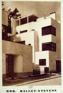 Hus på rue Mallet-Stevens, 16. arrondissement i Paris, ca. 1930