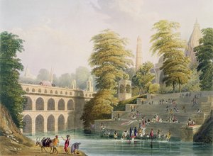 Udsigt over broen nær Baroda i Guzerat, fra bind II af 