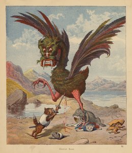 The Kitten Pilgrims: Griffin Rage (farve litho) af Robert Michael Ballantyne