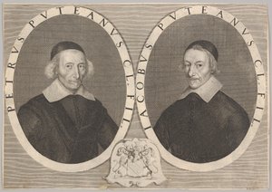 Dobbeltportræt af Pierre og Jacques Dupuy, ca. 1648-49. af Robert Nanteuil