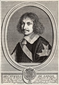 Hugues de Lionne (1611 - 1671), Marquis de Fresnes, Lord of Berny, var en diplomat og statsminister under Ludvig XIV. Gravering af Robert Nanteuil. Privat samling.