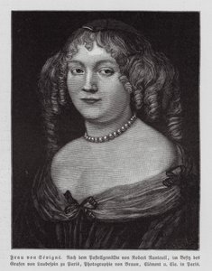 Madame de Sevigne, fransk forfatter (kobberstik)