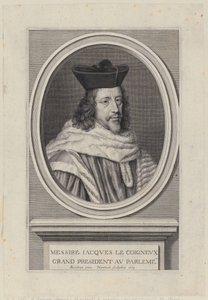 Portræt af Jacques Le Coigneux af Robert Nanteuil