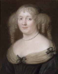 Portræt af Marie de Rabutin-Chantal, Marquise de Sévigné 1626-1696, ca 1665. af Robert Nanteuil