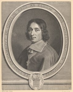 Portræt af Pierre de Cambout de Coislin af Robert Nanteuil