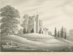 Arley Church: sepia drawing, 1824dani af Robert Noyes