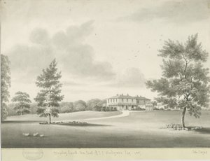 Moseley Court: sepia wash drawing, 1837dani